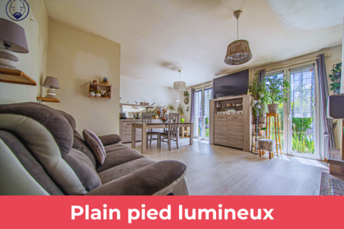 Maison de plain-pied implantée sur un terrain de 799 m2, agr