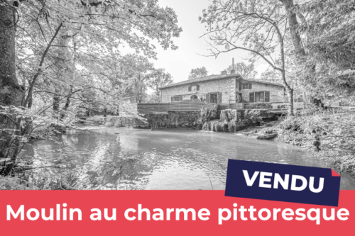 Moulin édifié sur plus de 2 hectares de terrain, au coeur d’